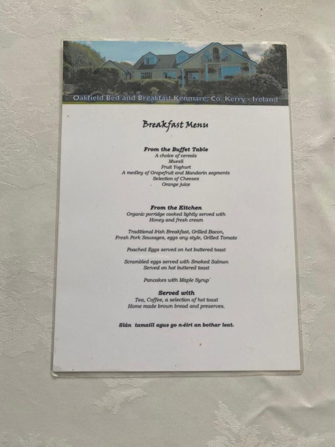 Bed and Breakfast Oakfield Kenmare Exteriér fotografie
